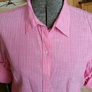 Talbots perfect pink button up